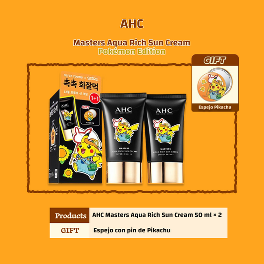 AHC Masters Aqua Rich Sun Cream 50ml 1+1 Set