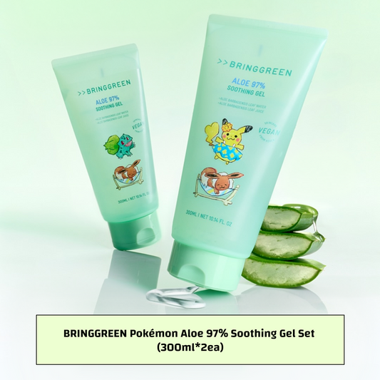 BRINGGREEN Pokémon Aloe 97% Soothing Gel 1+1 Set